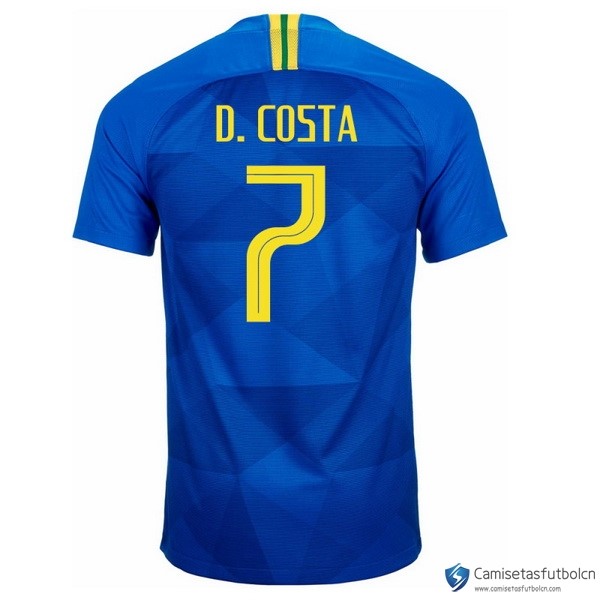 Camiseta Seleccion Brasil Segunda equipo D.Costa 2018 Azul